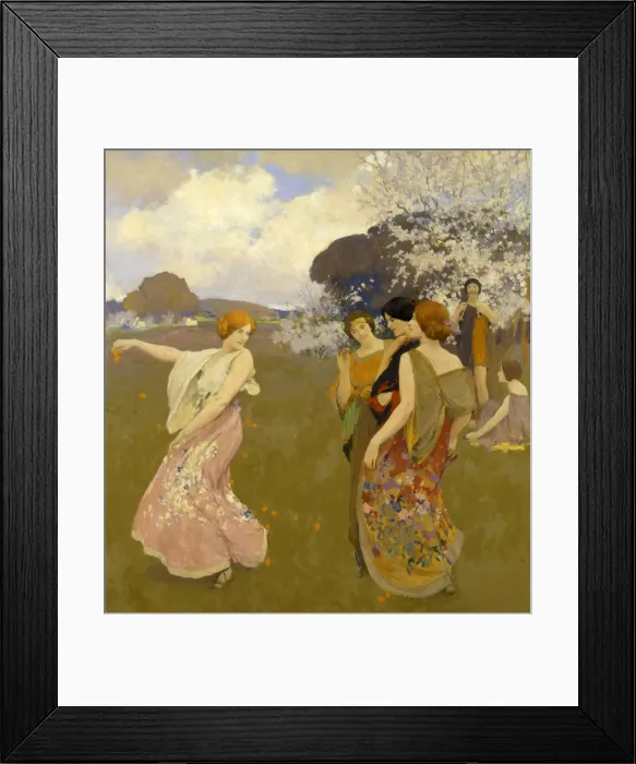 Framed Print : Spring Dance, c. 1917. Artist: Mathews, Arthur Frank (1860-1945) Framed Print : Spring Dance, c. 1917. Artist: Mathews, Arthur Frank (1860-1945)