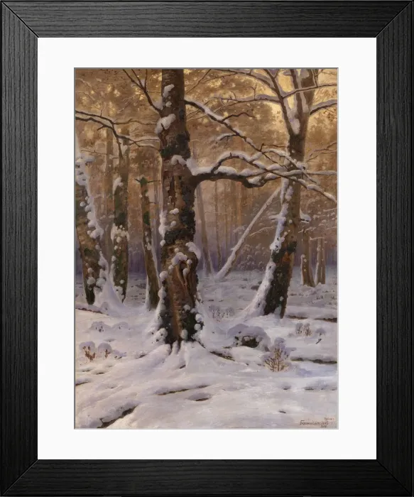Framed Print : Winter Morning, 1907-1909. Artist: Bashindzhagyan, Gevorg (1857-1925) Framed Print : Winter Morning, 1907-1909. Artist: Bashindzhagyan, Gevorg (1857-1925)