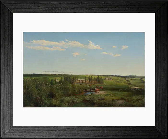 Framed Print : Mount Fyans homestead, 1869. Artist: Buvelot, Louis (1814-1888) Framed Print : Mount Fyans homestead, 1869. Artist: Buvelot, Louis (1814-1888)