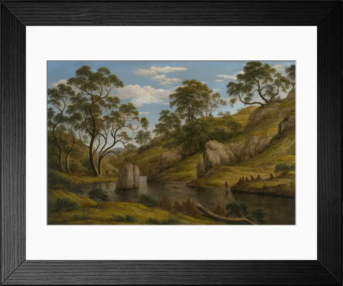 Framed Print : The bath of Diana, Van Diemens Land, 1837. Artist: Glover, John (1767-1849) Framed Print : The bath of Diana, Van Diemens Land, 1837. Artist: Glover, John (1767-1849)