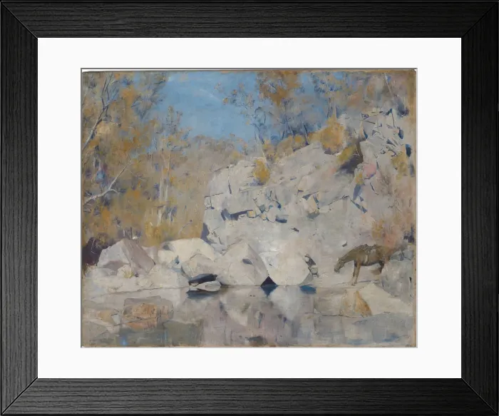 Framed Print : In a corner on the Macintyre, 1895. Artist: Roberts, Tom (1856-1931) Framed Print : In a corner on the Macintyre, 1895. Artist: Roberts, Tom (1856-1931)