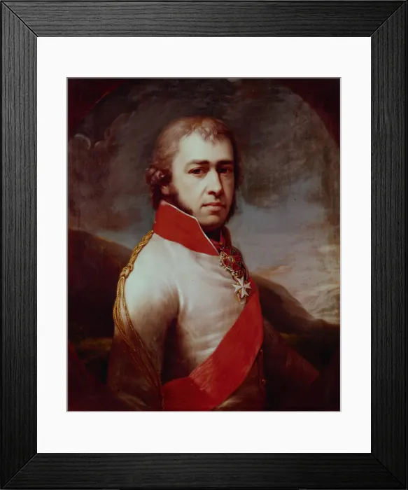Framed Print : Portrait of Count Boris Vladimirovich Golitsyn (1769-1813), 1797. Artist: Lampi, Johann-Baptist von, the Elder (1751-1830) Framed Print : Portrait of Count Boris Vladimirovich Golitsyn (1769-1813), 1797. Artist: Lampi, Johann-Baptist von, the Elder (1751-1830)