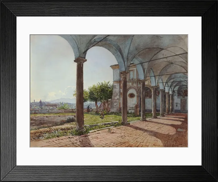Framed Print : View from Sant Onofrio on Rome, 1835. Artist: Alt, Rudolf von (1812-1905) Framed Print : View from Sant Onofrio on Rome, 1835. Artist: Alt, Rudolf von (1812-1905)