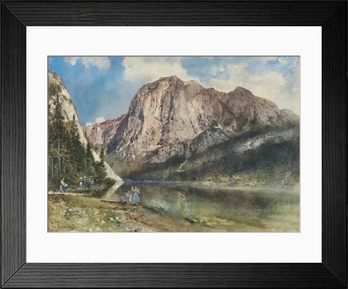 Framed Print : Altaussee Lake and Face of Mount Trissel, 1859. Artist: Alt, Rudolf von (1812-1905) Framed Print : Altaussee Lake and Face of Mount Trissel, 1859. Artist: Alt, Rudolf von (1812-1905)