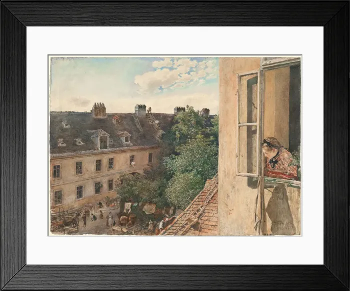 Framed Print : View of the Alservorstadt, 1872. Artist: Alt, Rudolf von (1812-1905) Framed Print : View of the Alservorstadt, 1872. Artist: Alt, Rudolf von (1812-1905)