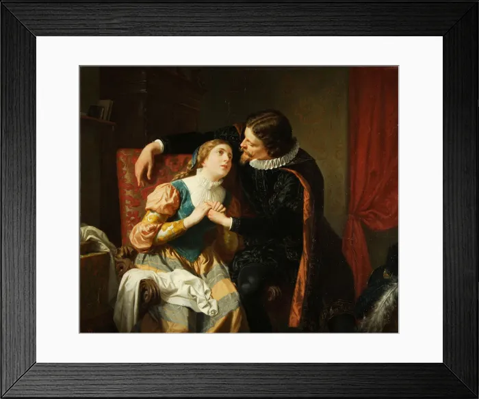 Framed Print : Egmont and Klarchen, 1866. Artist: Bls, Julius, von (1845-1922) Framed Print : Egmont and Klarchen, 1866. Artist: Bls, Julius, von (1845-1922)