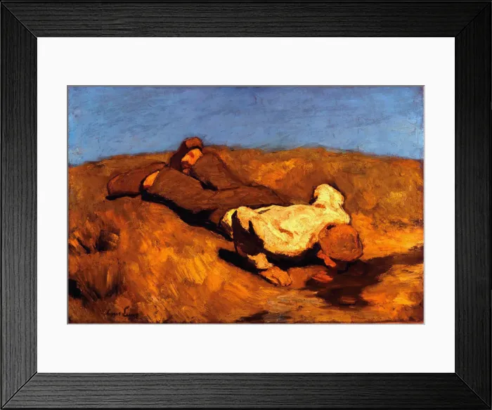 Framed Print : Boy at the Spring (The Spring), 1923. Artist: Egger-Lienz, Albin (1868-1926) Framed Print : Boy at the Spring (The Spring), 1923. Artist: Egger-Lienz, Albin (1868-1926)