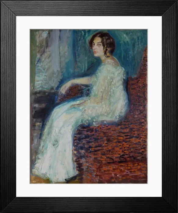 Framed Print : Portrait of Henryka Cohn, 1908. Artist: Gerstl, Richard (1883-1908) Framed Print : Portrait of Henryka Cohn, 1908. Artist: Gerstl, Richard (1883-1908)