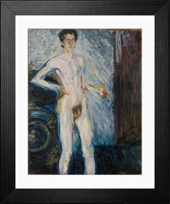 Framed Print : Nude Self-Portrait with Palette, 1908. Artist: Gerstl, Richard (1883-1908) Framed Print : Nude Self-Portrait with Palette, 1908. Artist: Gerstl, Richard (1883-1908)