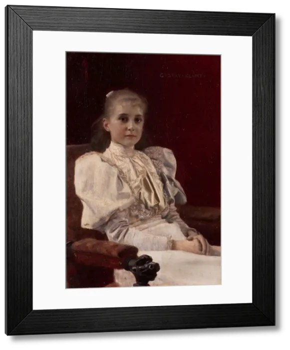 Framed Print : Seated Young Girl, 1894. Artist: Klimt, Gustav (1862-1918) Framed Print : Seated Young Girl, 1894. Artist: Klimt, Gustav (1862-1918)