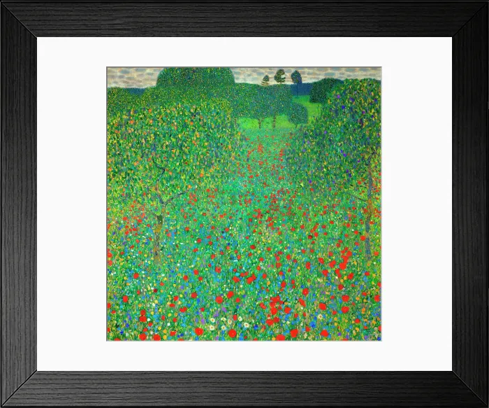 Framed Print : Poppy Field, 1907. Artist: Klimt, Gustav (1862-1918) Framed Print : Poppy Field, 1907. Artist: Klimt, Gustav (1862-1918)