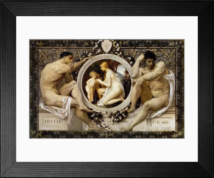 Framed Print : Idyll, 1884. Artist: Klimt, Gustav (1862-1918) Framed Print : Idyll, 1884. Artist: Klimt, Gustav (1862-1918)