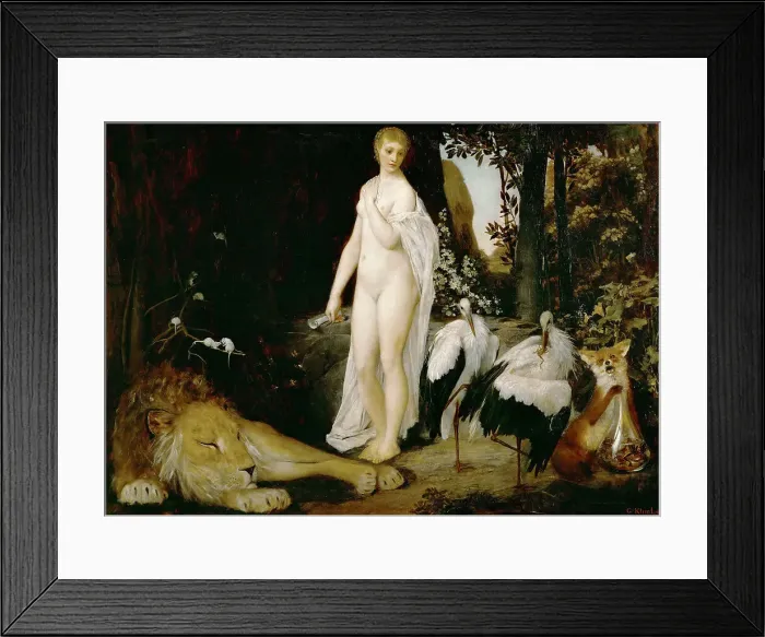 Framed Print : The Fable, 1883. Artist: Klimt, Gustav (1862-1918) Framed Print : The Fable, 1883. Artist: Klimt, Gustav (1862-1918)