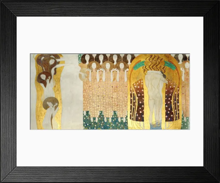 Framed Print : The Beethoven Frieze, Detail: The Arts, Chorus of Paradise, Embrace, 1902. Artist: Klimt, Gustav (1862-1918) Framed Print : The Beethoven Frieze, Detail: The Arts, Chorus of Paradise, Embrace, 1902. Artist: Klimt, Gustav (1862-1918)
