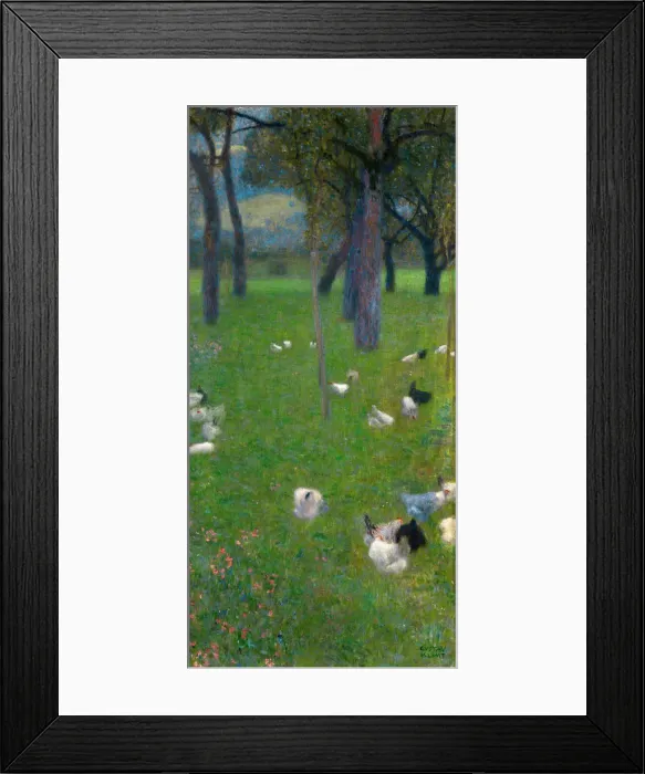 Framed Print : After the rain (Garden with chickens in St. Agatha), 1898. Artist: Klimt, Gustav (1862-1918) Framed Print : After the rain (Garden with chickens in St. Agatha), 1898. Artist: Klimt, Gustav (1862-1918)