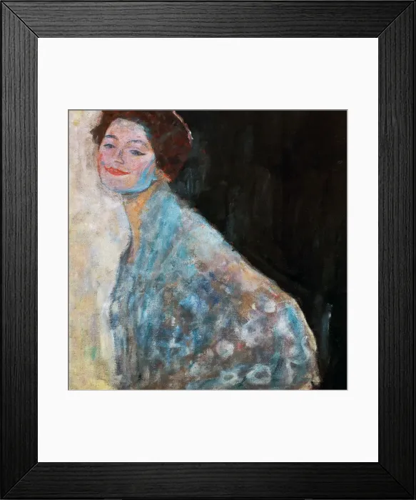 Framed Print : Portrait of a Lady in white (unfinished), 1917. Artist: Klimt, Gustav (1862-1918) Framed Print : Portrait of a Lady in white (unfinished), 1917. Artist: Klimt, Gustav (1862-1918)
