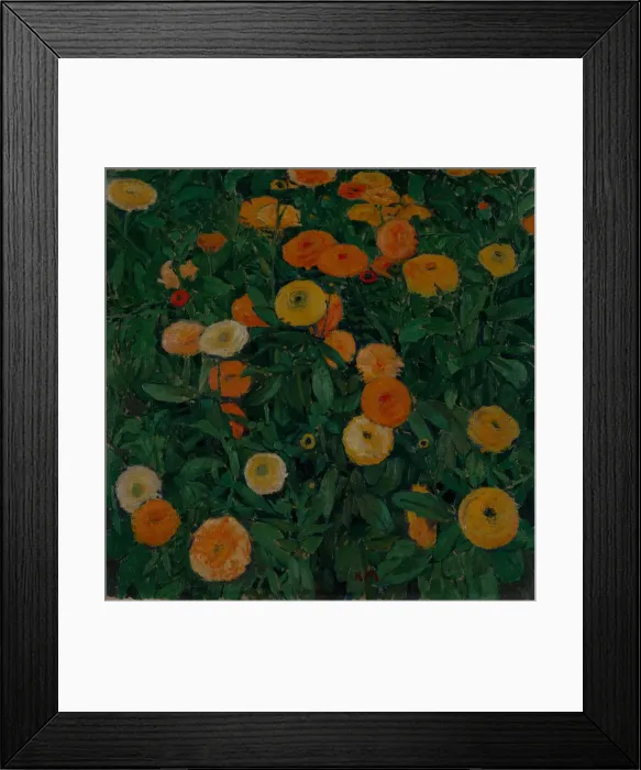 Framed Print : Marigolds, 1909. Artist: Moser, Koloman (1868-1918) Framed Print : Marigolds, 1909. Artist: Moser, Koloman (1868-1918)