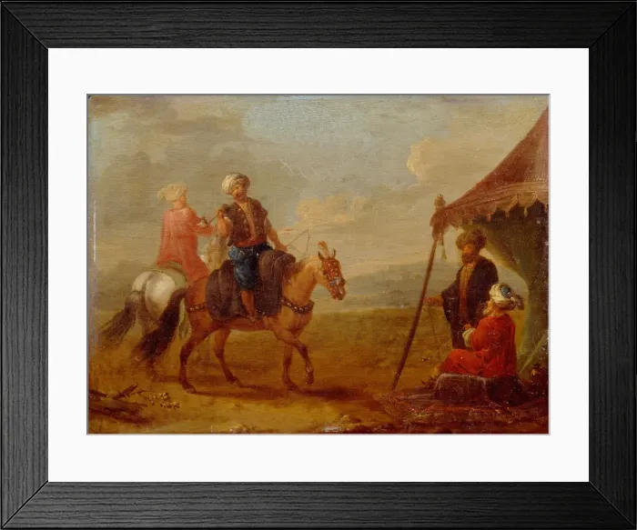 Framed Print : Turkish Horseman. Artist: Querfurt, August (1696-1761) Framed Print : Turkish Horseman. Artist: Querfurt, August (1696-1761)