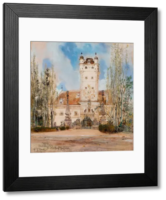 Framed Print : Greillenstein Castle, 1885-1886. Artist: Romako, Anton (1832-1889) Framed Print : Greillenstein Castle, 1885-1886. Artist: Romako, Anton (1832-1889)