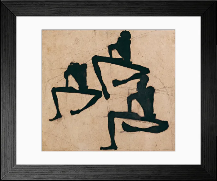 Framed Print : Composition with Three Male Nudes, 1910. Artist: Schiele, Egon (1890?1918) Framed Print : Composition with Three Male Nudes, 1910. Artist: Schiele, Egon (1890?1918)