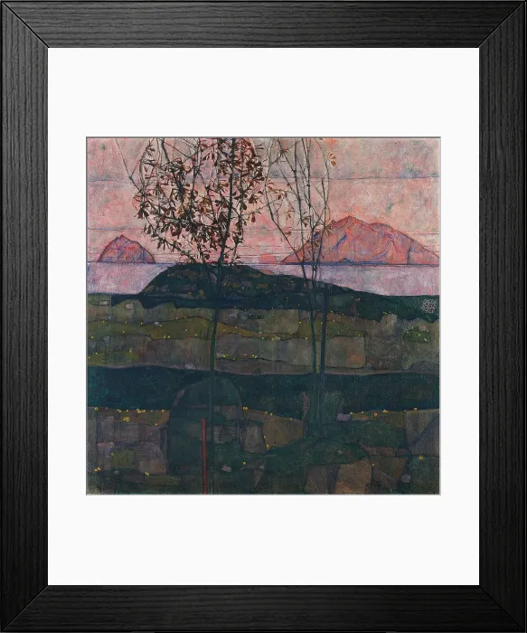 Framed Print : Setting Sun, 1913. Artist: Schiele, Egon (1890?1918) Framed Print : Setting Sun, 1913. Artist: Schiele, Egon (1890?1918)