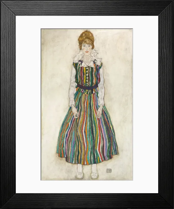 Framed Print : Portrait of Edith (the artists wife), 1915. Artist: Schiele, Egon (1890?1918) Framed Print : Portrait of Edith (the artists wife), 1915. Artist: Schiele, Egon (1890?1918)