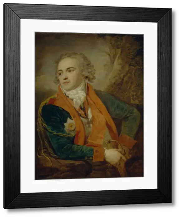Framed Print : Portrait of Count Stepan Stepanovich Apraksin (1757-1827), 1793. Artist: Lampi, Johann-Baptist von, the Elder (1751-1830) Framed Print : Portrait of Count Stepan Stepanovich Apraksin (1757-1827), 1793. Artist: Lampi, Johann-Baptist von, the Elder (1751-1830)