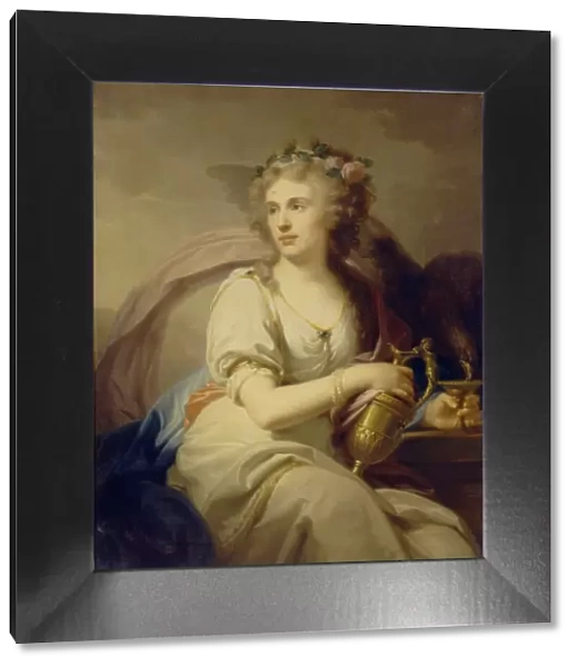 Portrait of Princess Ekaterina Fyodorovna Dolgorukova (1769-1849) as Hebe. Artist: Lampi, Johann-Baptist von, the Elder (1751-1830)