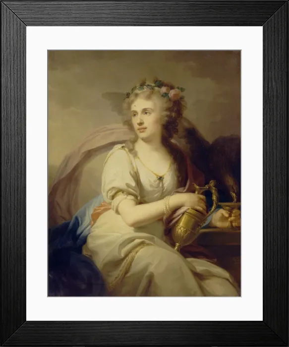 Framed Print : Portrait of Princess Ekaterina Fyodorovna Dolgorukova (1769-1849) as Hebe. Artist: Lampi, Johann-Baptist von, the Elder (1751-1830) Framed Print : Portrait of Princess Ekaterina Fyodorovna Dolgorukova (1769-1849) as Hebe. Artist: Lampi, Johann-Baptist von, the Elder (1751-1830)