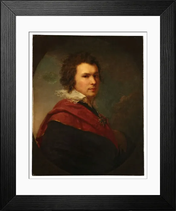 Framed Print : Portrait of the poet Apollon Alexandrovich Maykov (1761-1838), 1796. Artist: Lampi, Johann-Baptist, the Younger (1775-1837)