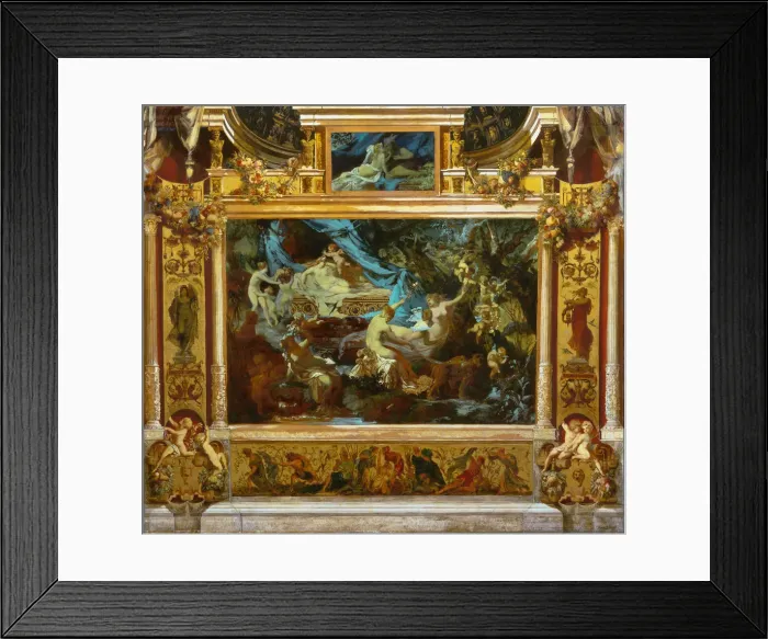 Framed Print : Design for Theater Curtain (A Midsummer Nights Dream), 1872. Artist: Makart, Hans (1840-1884) Framed Print : Design for Theater Curtain (A Midsummer Nights Dream), 1872. Artist: Makart, Hans (1840-1884)