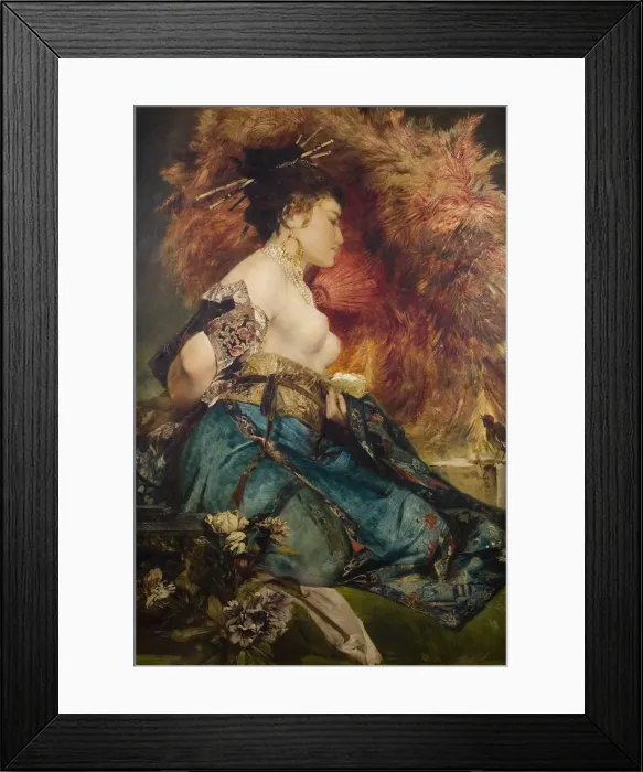 Framed Print : A Japanese Woman, c. 1870. Artist: Makart, Hans (1840-1884) Framed Print : A Japanese Woman, c. 1870. Artist: Makart, Hans (1840-1884)