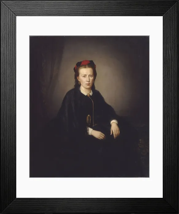 Framed Print : Portrait of a Woman. Artist: Makart, Hans (1840-1884) Framed Print : Portrait of a Woman. Artist: Makart, Hans (1840-1884)