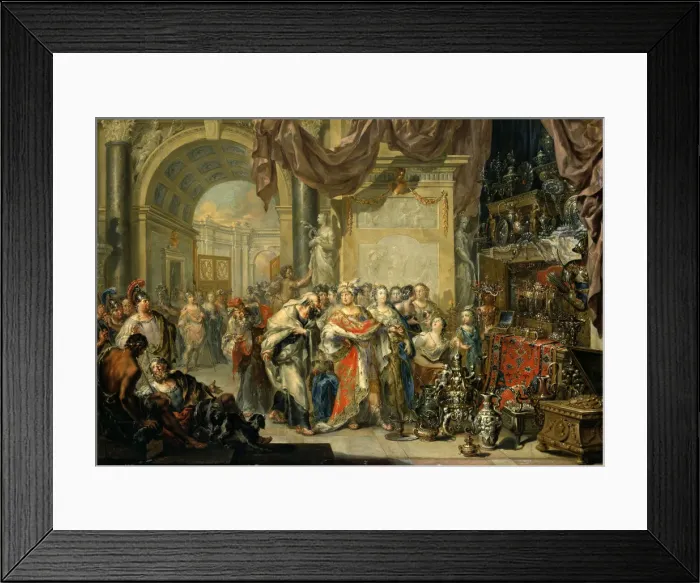 Framed Print : Croesus and Solon. Artist: Platzer, Johann Georg (1704-1761)