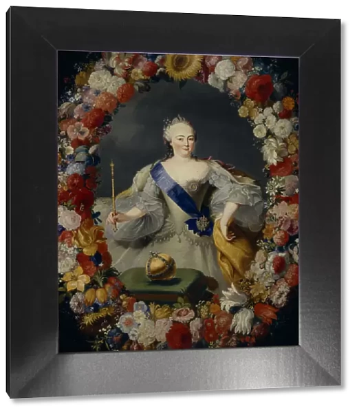 Portrait of Empress Elisabeth (1709-1762), 1754. Artist: Prenner, Georg Kaspar, von (1720-1766)