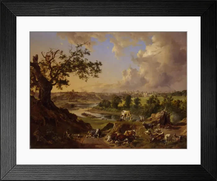 Framed Print : View of Moscow from the Sparrow Hills, 1837. Artist: Rauch, Johann Nepomuk (1804-1847) Framed Print : View of Moscow from the Sparrow Hills, 1837. Artist: Rauch, Johann Nepomuk (1804-1847)