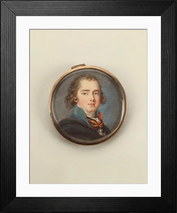Framed Print : Portrait of Count Valerian Aleksandrovich Zubov (1771-1804), 1794. Artist: Ritt, Augustin Christian (1765-1799) Framed Print : Portrait of Count Valerian Aleksandrovich Zubov (1771-1804), 1794. Artist: Ritt, Augustin Christian (1765-1799)