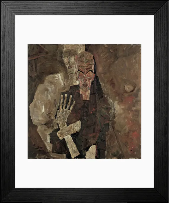 Framed Print : Self Seers II (Death and Man), 1911. Artist: Schiele, Egon (1890?1918) Framed Print : Self Seers II (Death and Man), 1911. Artist: Schiele, Egon (1890?1918)