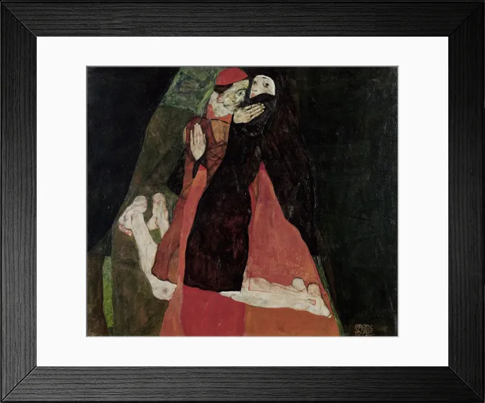 Framed Print : Cardinal and Nun (Tenderness), 1912. Artist: Schiele, Egon (1890?1918) Framed Print : Cardinal and Nun (Tenderness), 1912. Artist: Schiele, Egon (1890?1918)