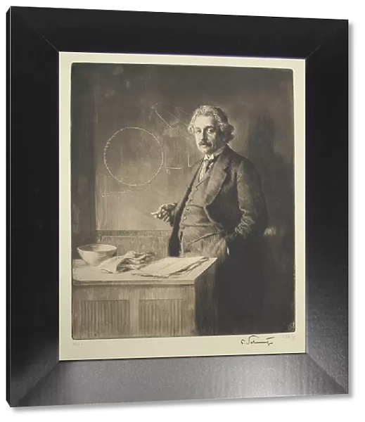 Portrait of Albert Einstein (1879-1955), 1921. Artist: Schmutzer, Ferdinand (1870-1928)