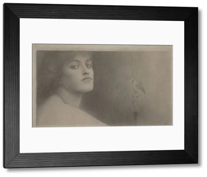 Framed Print : Study for l Offrande (The Offering), 1891. Artist: Khnopff, Fernand (1858-1921) Framed Print : Study for l Offrande (The Offering), 1891. Artist: Khnopff, Fernand (1858-1921)
