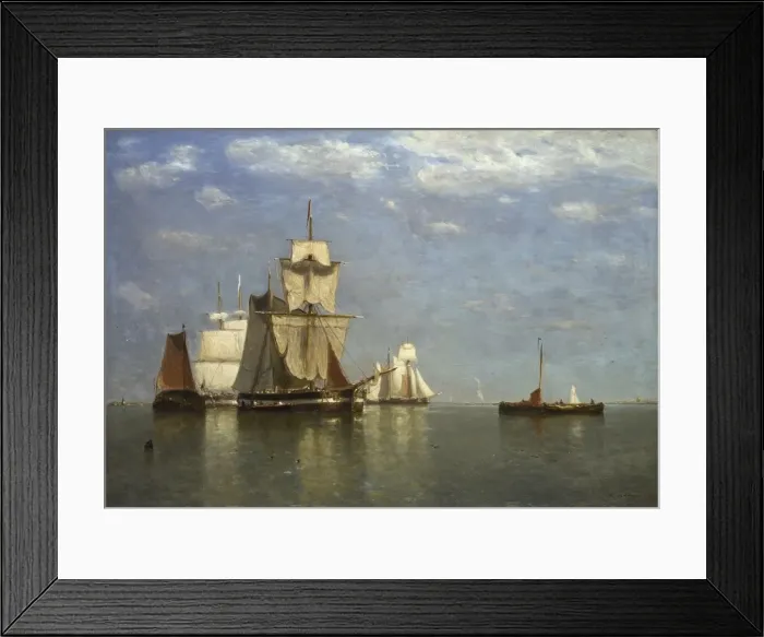 Framed Print : Ships lying off Flushing, 1869. Artist: Clays, Paul Jean (1819-1900) Framed Print : Ships lying off Flushing, 1869. Artist: Clays, Paul Jean (1819-1900)