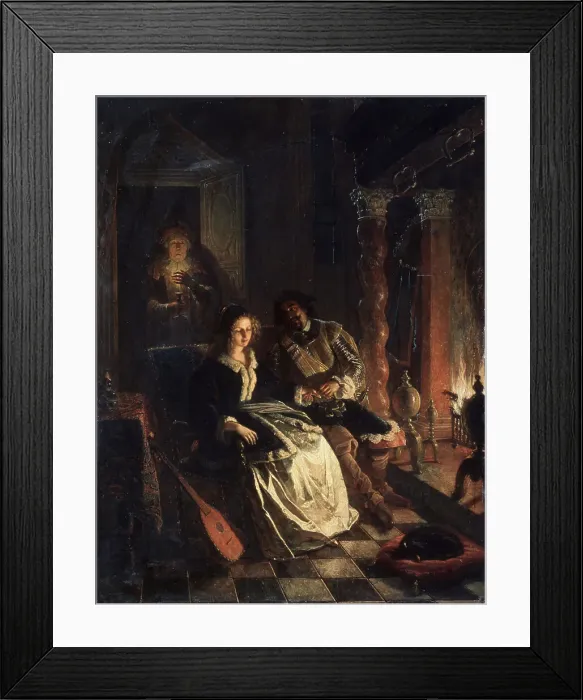 Framed Print : Rendezvous, 1852. Artist: Eckhout, Jacob Joseph (1793-1861) Framed Print : Rendezvous, 1852. Artist: Eckhout, Jacob Joseph (1793-1861)