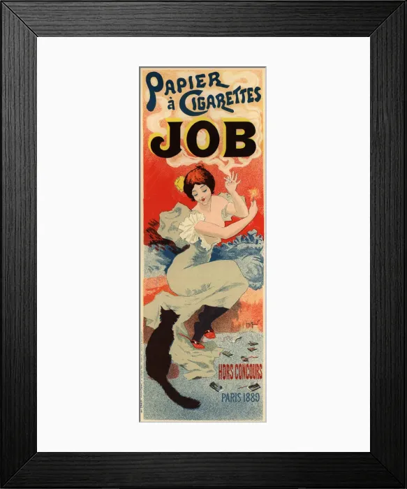 Framed Print : Advertising Poster for the tissue paper Job, c. 1900. Artist: Meunier, Henri (1873-1922) Framed Print : Advertising Poster for the tissue paper Job, c. 1900. Artist: Meunier, Henri (1873-1922)
