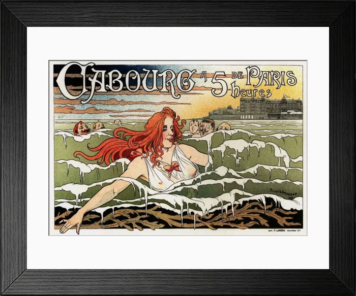 Framed Print : Casino de Cabourg (Poster), 1896. Artist: Privat-Livemont, Henri (1861?1936) Framed Print : Casino de Cabourg (Poster), 1896. Artist: Privat-Livemont, Henri (1861?1936)