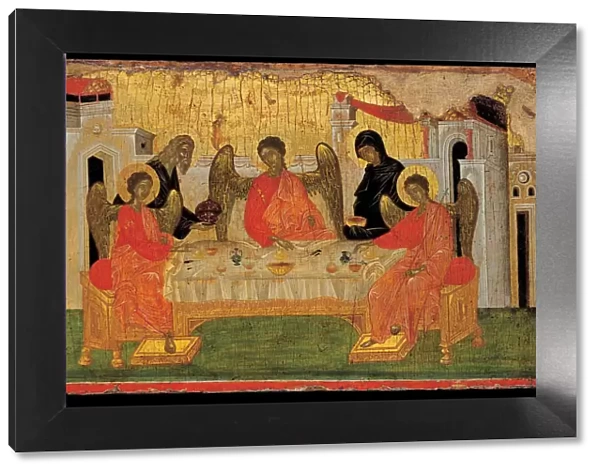 The Hospitality of Abraham (Old Testament Trinity), ca 1380. Artist: Byzantine icon