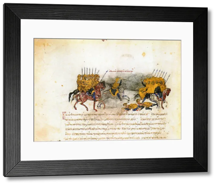 Framed Print : Miniature from the Madrid Skylitzes, 11th-12th century. Artist: Anonymous Framed Print : Miniature from the Madrid Skylitzes, 11th-12th century. Artist: Anonymous