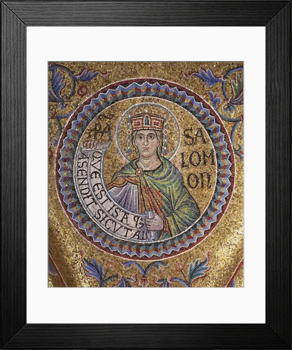 Framed Print : King Solomon (Detail of Interior Mosaics in the St. Marks Basilica), 13th century. Artist: Byzantine Master Framed Print : King Solomon (Detail of Interior Mosaics in the St. Marks Basilica), 13th century. Artist: Byzantine Master
