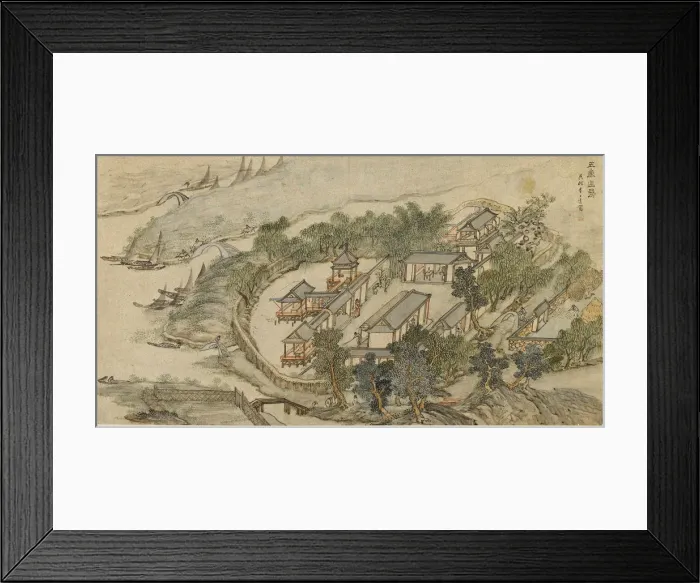 Framed Print : The Five Deer Hermitage, Early 17th cen Artist: Li Shida (active 1580-1621) Framed Print : The Five Deer Hermitage, Early 17th cen Artist: Li Shida (active 1580-1621)
