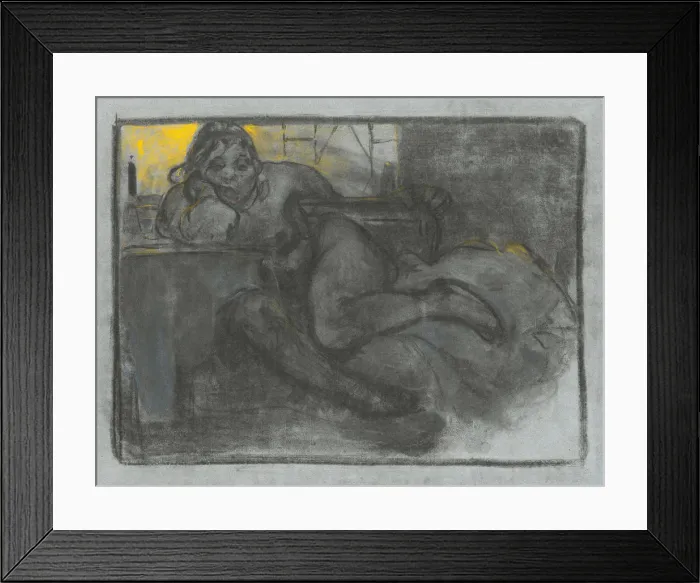 Framed Print : The Absinthe Drinker, 1900-1905. Artist: Mucha, Alfons Marie (1860-1939) Framed Print : The Absinthe Drinker, 1900-1905. Artist: Mucha, Alfons Marie (1860-1939)